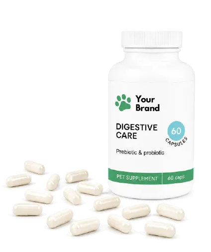 Pet supplements in capsules